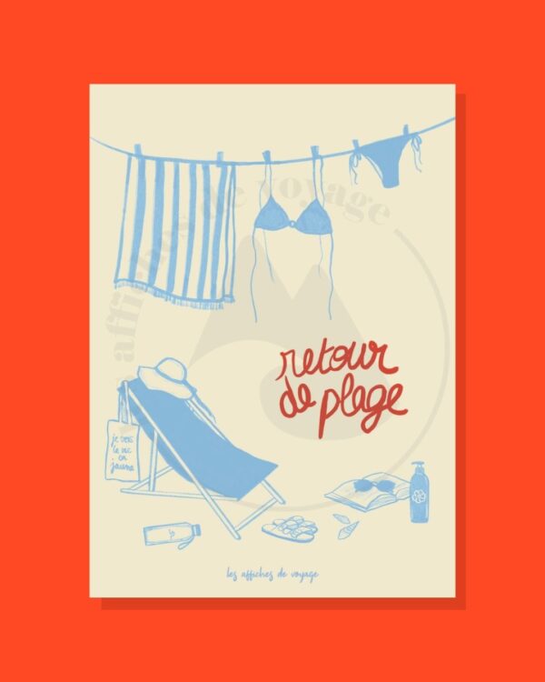 Affiche Retour de Plage – Illustration