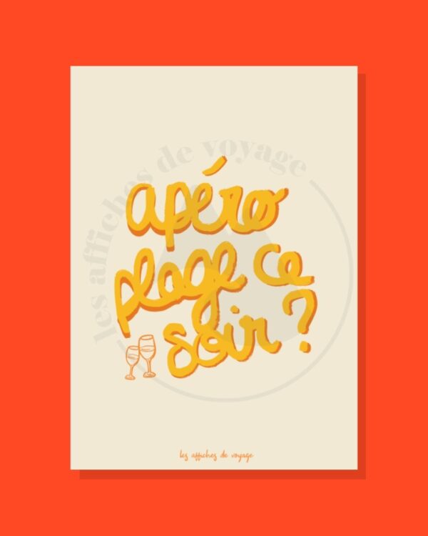 Affiche Apéro plage - Texte