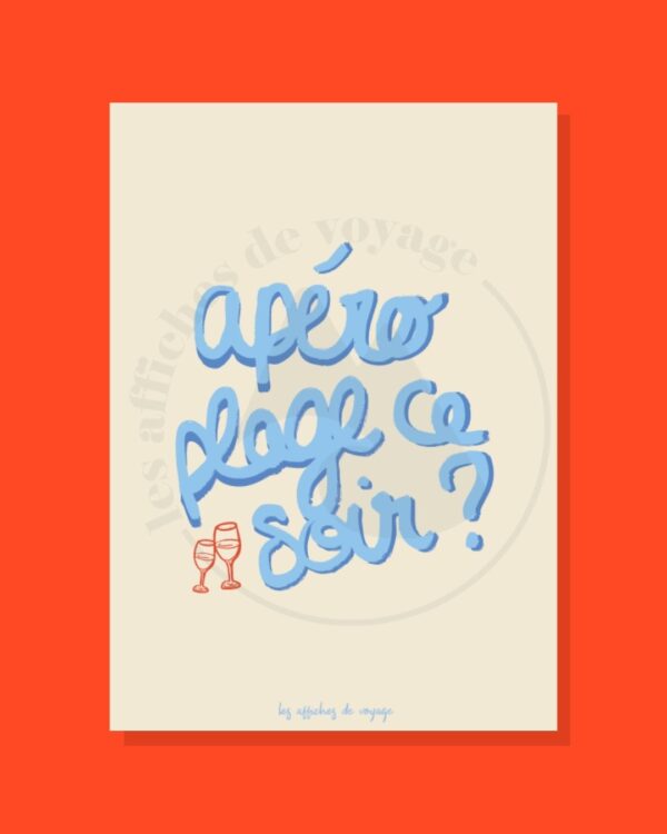 Affiche Apéro plage - Texte – Image 2