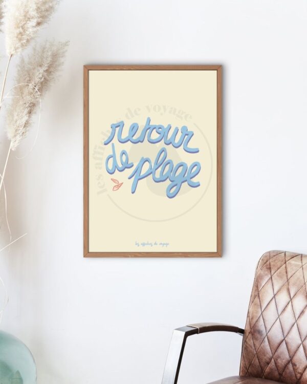 Affiche Retour de Plage – Texte – Image 2