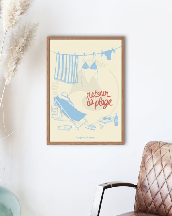 Affiche Retour de Plage – Illustration – Image 2