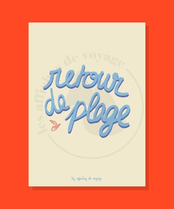 Affiche Retour de Plage – Texte