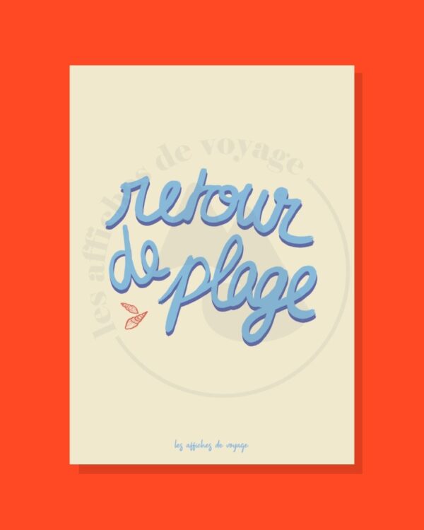 Affiche Retour de Plage – Texte