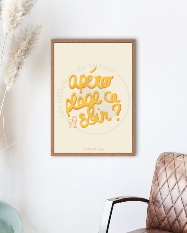 Affiche Apéro plage - Texte – Image 3