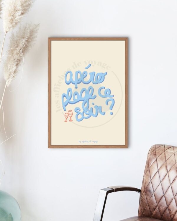 Affiche Apéro plage - Texte – Image 4
